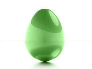 Green egg isolated