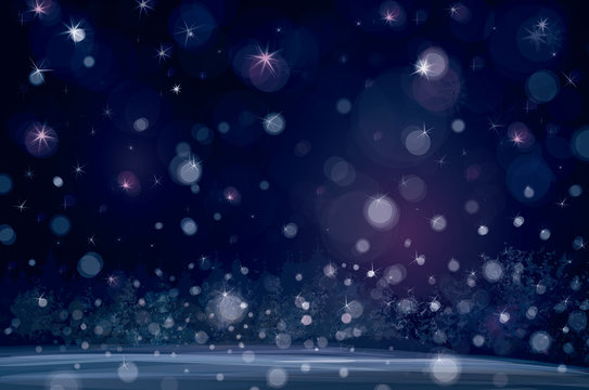 Vector of winter snowfall background.