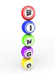 3d Bingo balls. WIn concept