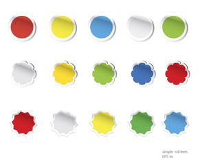 vector blank stickers figures