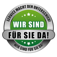5 Star Button grün WIR SIND FÜR SIE DA! SMDU WSFSD