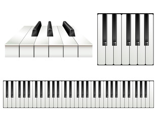 Piano key set