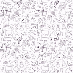 Wedding seamless pattern