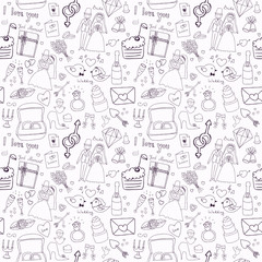 Wedding seamless pattern