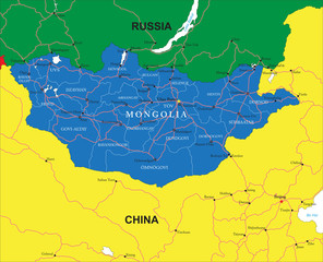 Fototapeta na wymiar Mongolia map