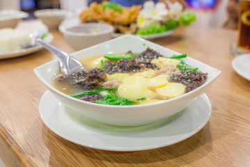 Thai style tofu soup