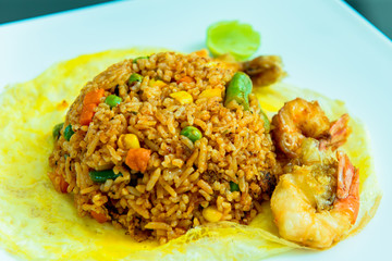 fried rice with prawns