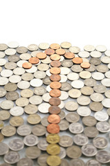 Arrow of coins