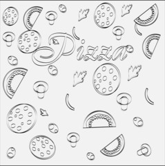 Pizza menu template vector illustration