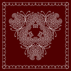 Folk Motif Design wall painting