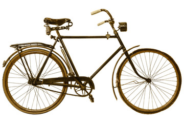 Retro stijl afbeelding van een negentiende-eeuwse fiets