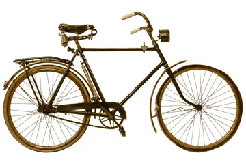 Deurstickers Fiets Retro stijl afbeelding van een negentiende-eeuwse fiets