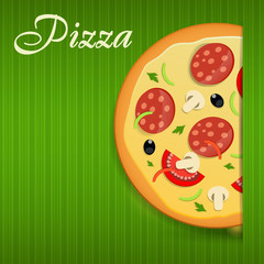 Pizza menu template vector illustration
