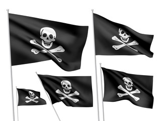 Jolly Roger vector flags (Edward England)