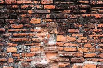 Naklejka premium Old orange brick wall