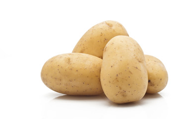 New potatoes isolated