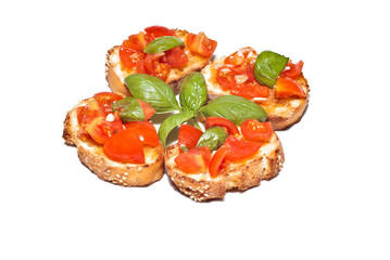 Bruschette, italian appetizer