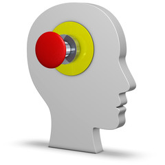 Kopf mit Notschalter