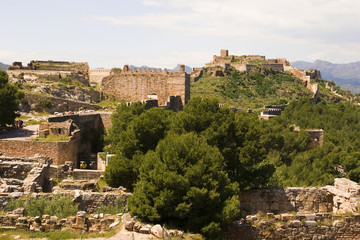 Fototapeta na wymiar Murów miasta Sagunto, Walencja, Hiszpania