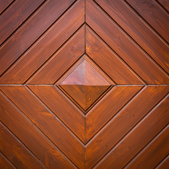 Obraz premium Brown painted wood wall - texture or background