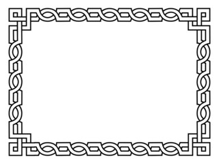 Roman style black ornamental decorative frame