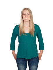 Fototapeta premium Attractive woman with blond hair