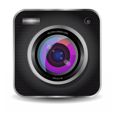 Camera application icon. Colorful lens