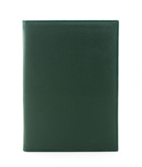 Green cover book isolated on white background
