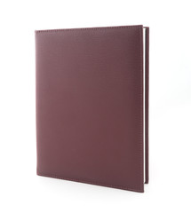 Brown cover book isolated on white background