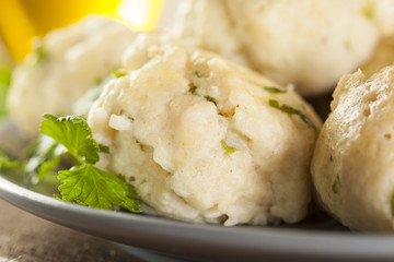 Homemade Matzo Balls with Parsley