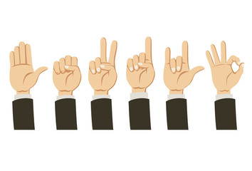 Fototapeta premium Cartoon Hands collection