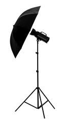 Studio flash isolated on white background