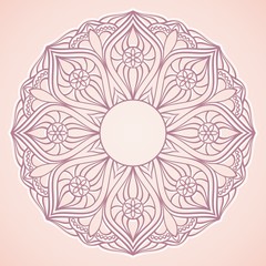 Ornamental round lace. circle background.