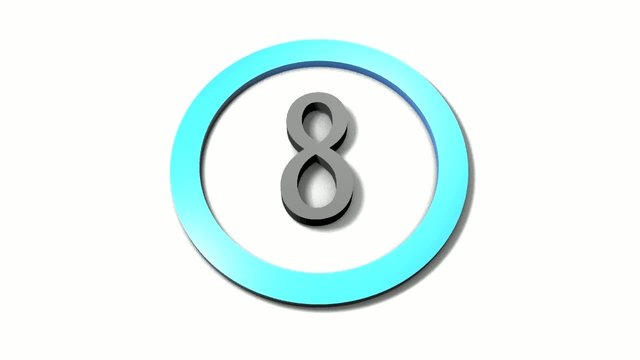 countdown 3d animation zahlen 10 runter