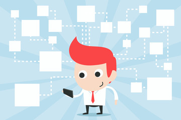 mobile phone and icons