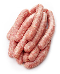 fresh raw minced meat sausages