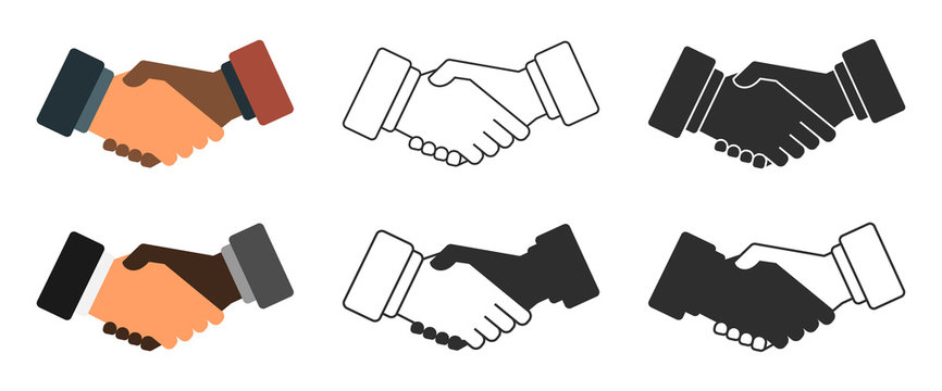 Handshake icon vector illustration