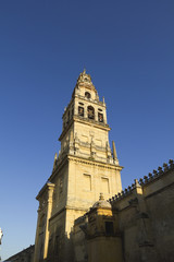 Fototapeta na wymiar Belfry of the cathedral-mosque of Cordoba