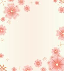 Beautiful floral background in bright red colors