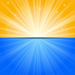 Obraz premium Ukraine colors rising sun