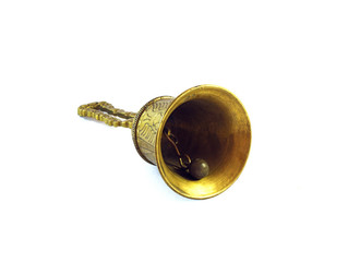 Obraz premium Bronze bell isolated on white