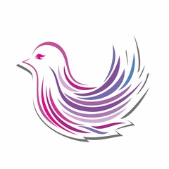 Decorative bird sticker.