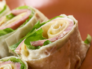 healthy club sandwich pita bread roll