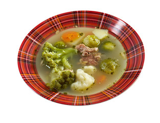 italian  farm-style   soup with broccoli