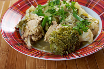 french stewed potatoes with chicken