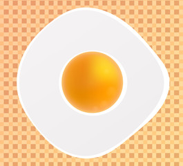 fried egg isolated