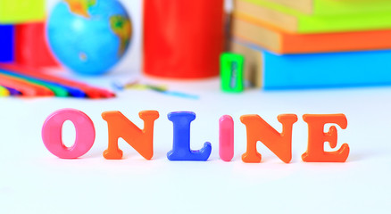 School supplies. The main word.