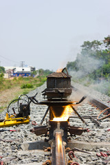 Welding tracks.