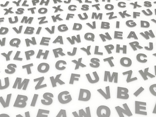 letters of the English alphabet.