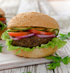 Delicious hamburgers